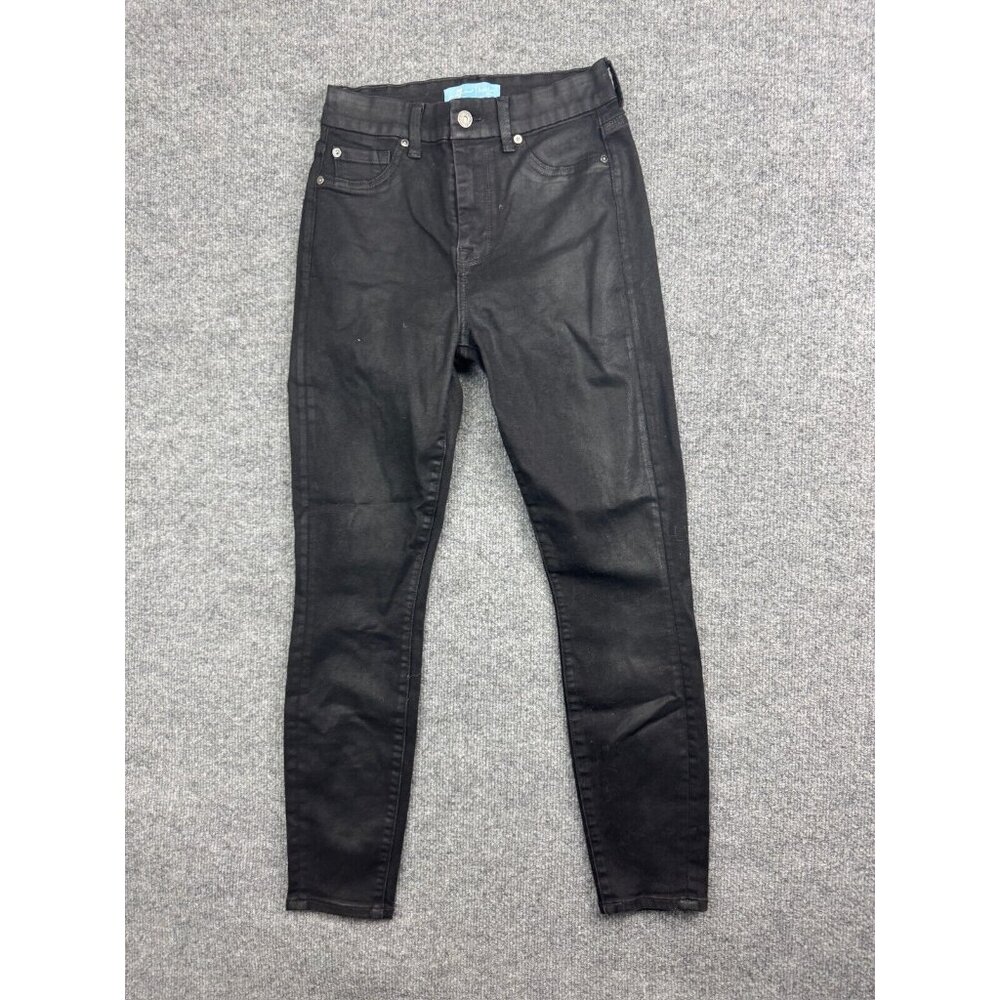 7 For All Mankind Blair Jeans Women's 26 Black Denim Skinny Leg Hi Rise